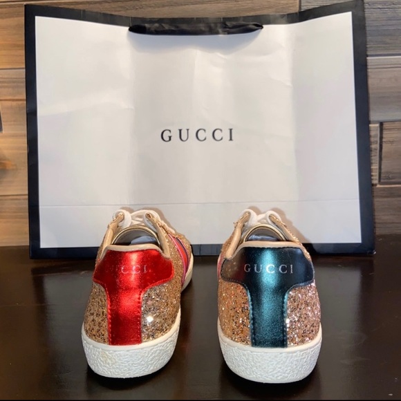 gucci glitter ace sneakers